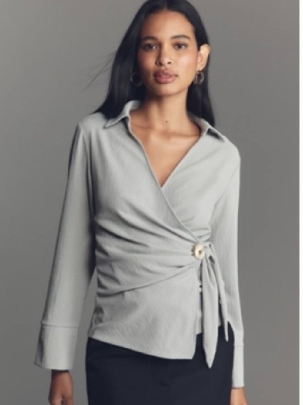 Anthropologie NWT Hardware Wrap Top